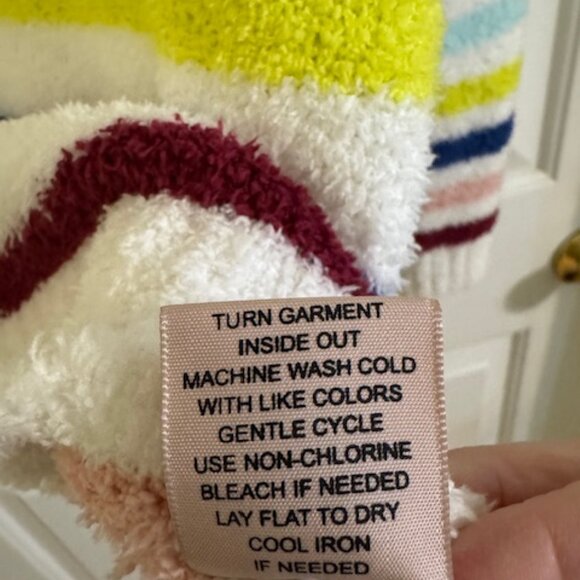 Philosophy Cloud Knit Cowl Neck Sweater Multi-Color Stripe Pullover Cottagecore - Picture 4 of 6